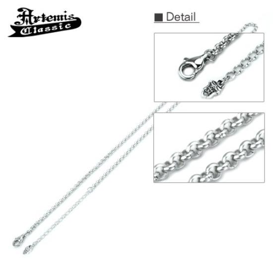 ArtemisClassic нержавеющая сталь рулонная цепь ширина серебряные аксессуары бренд ювелирные изделия нержавеющая сталь цепь ожерелье [Artemis Classic] 3.0 мм ac-accn0020