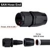 EVIL ENERGY 6AN Hose End Fitting Kit Straight 45 90 180 Degree With AN6 Male To Male Coupler & 6AN Hose Separator Clamp For CPE Braided Hose