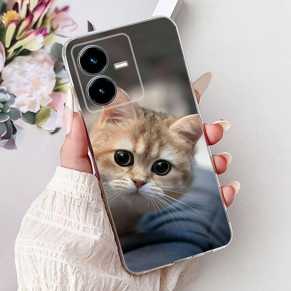 For Vivo Y22 Y22s Y22t V2206 V2207 Elegant Floral Butterfly Phone Case For Vivo Y22 Y22S Y22T 4G Soft Silicone TPU Cases
