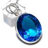 Swiss Blue Topaz Gemstone Handmade 925 Sterling Silver Pendant 1.65" S9w10