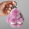 Брелок для ключей «Кролик» ручной работы, плюшевый кулон «Кролик», искусственный мех кролика, пушистый брелок для сумки, кошелька, аксессуара