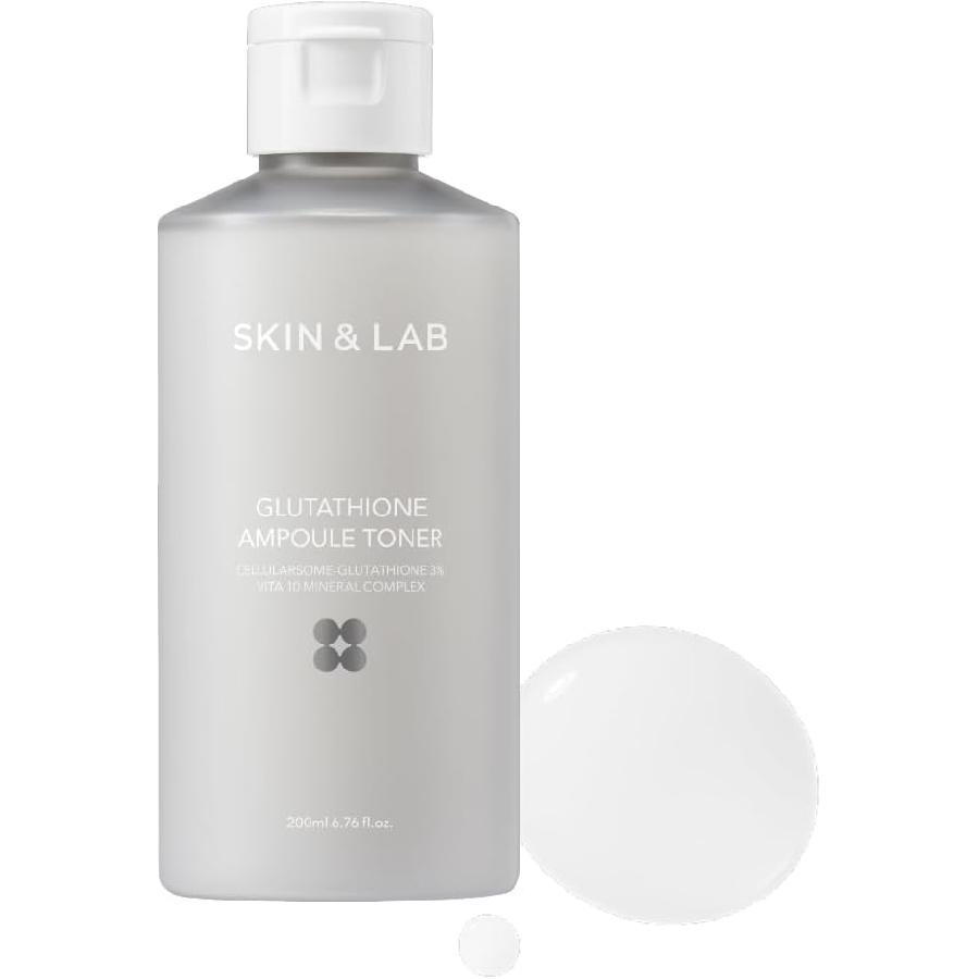 Skin&Lab Glutathione Ampoule Toner 200ml , Improve Dart Spot, Hyperpigmented, Skin Clarity, Korean Toner For Sensitive Skin