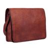 Bag Goat Leather Men New Vintage Brown S Messenger Laptop Shoulder Briefcase