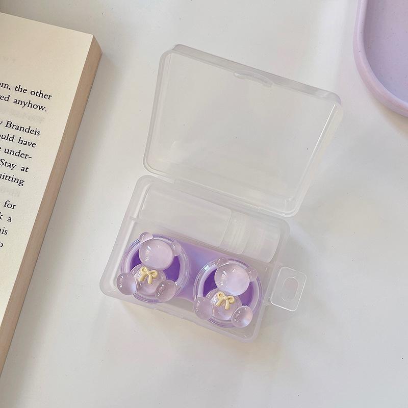 Чехол для контактных линз Новый чехол для контактных линз с пинцетом, набор присосок, портативный контейнер, коробка для контактных линз для женщин и мужчин