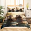 Cute Cartoon Animal Print Comforter Cover Sets Sea Otter Duvet Cover Set Ocean Creature Otter Toddler Soft Polyester Bedding Set