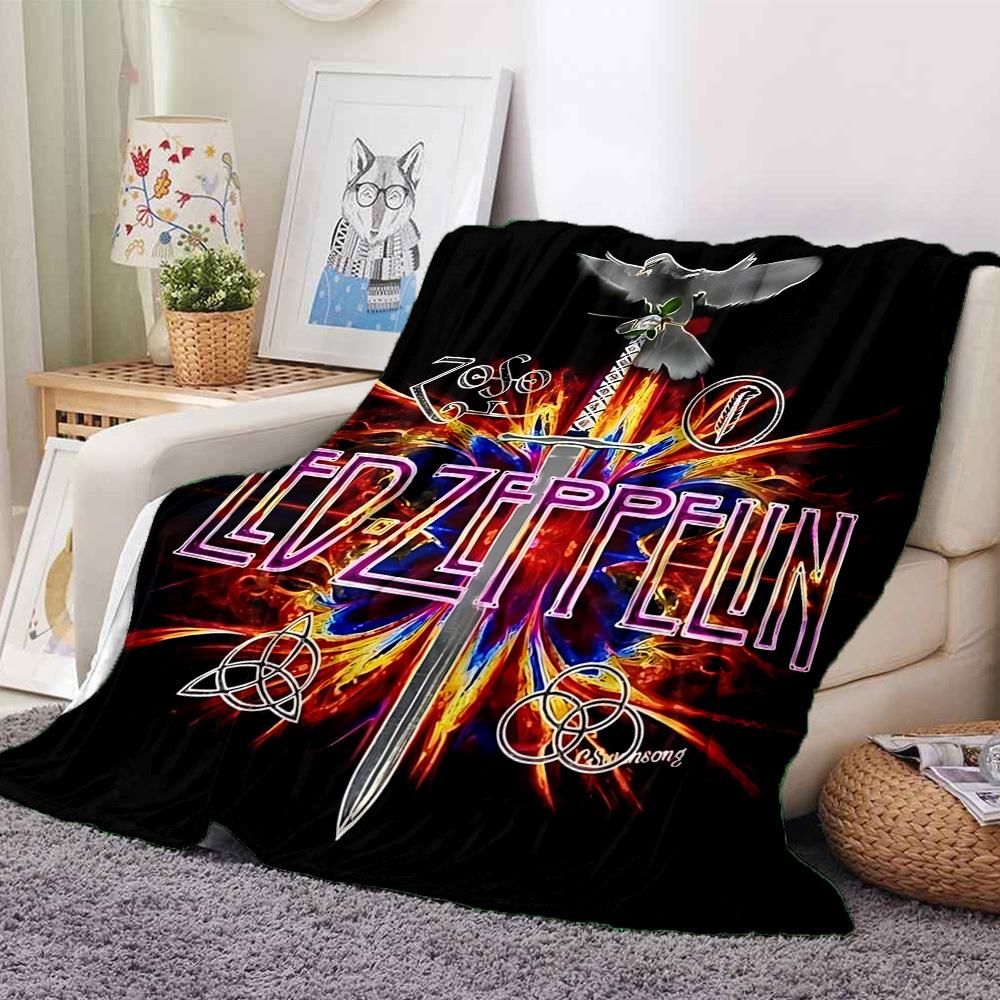 1 шт. Плед LED ZEPPELIN Мягкий Теплый Всесезонный Плед для Дивана, Кровати, Машины, Офиса Яркий Цветной Дизайн, Прочный и Уютный Подарок