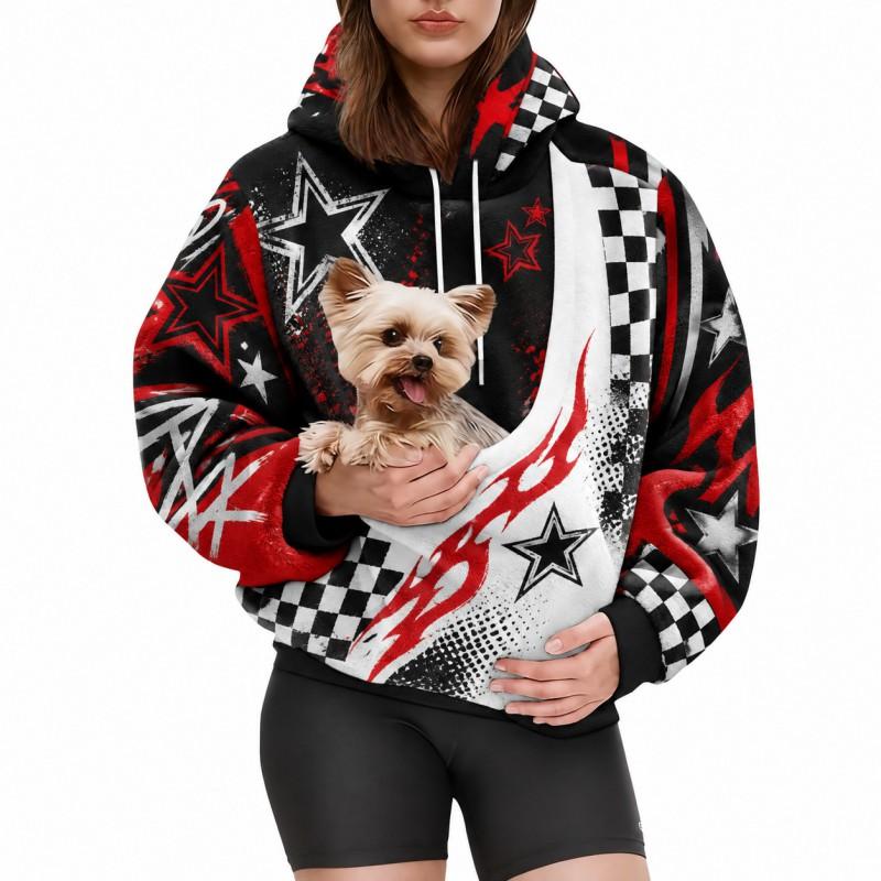 Womens Oversized Hooded Sweatshirt 2026 Fall Halloween 3D Print Long Sleeve Loose Fit Flannel Top Casual Wear
