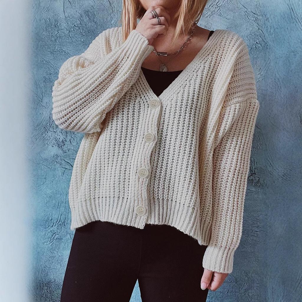 Осенние кардиганы свитера для женщин Зимние длинные рукава однобортные вязаные свитера Верхняя одежда Пальто