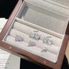 925 Sterling Silver Square Stud Earrings For Women, Sparkling Cubic Zirconia Minimalist Earrings, Hypoallergenic Silver Jewelry