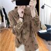 Korean Cotton Linen Floral Long Sleeved Shirt Women's Autumn Blouses Digital Printed Fashion Top Retro Base Shirt