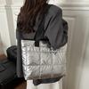 Сумка-тоут Yousheng Puffer для женщин, стеганая сумка через плечо, глянцевая дутая сумочка, легкий кошелек на молнии для работы, путешествий, спортзала, шопинга