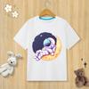 Childrens Pure Cotton Tshirt Astronaut Print Tshirt  Oneck Short Sleeve Kids Clothes Boys Clothes Girls Clothes