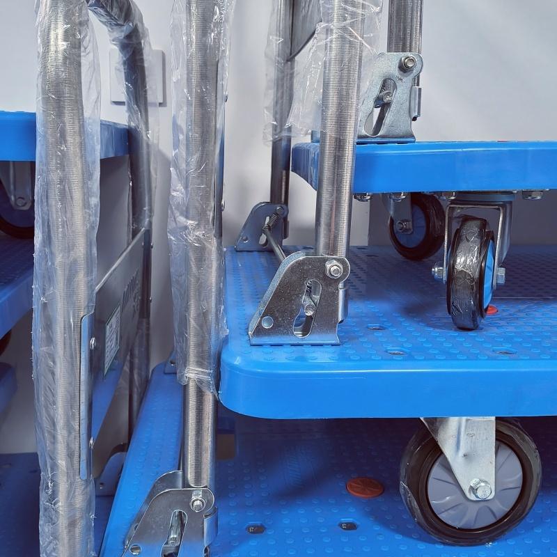 Trolley 200kg/300kg/500kg Nylon Durable Flatbed Hand Truck Carts Silent Foldable Platform Trolley for Carrying