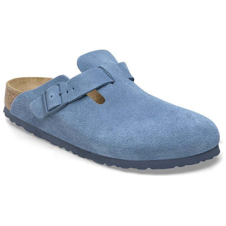Birkenstock Boston Soft Footbed Suede Leather Narrow Fit Shoes 'Elemental Blue' Men's 1027711