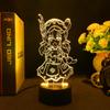 Genshin Impact Klee 3d светодиодная лампа для спальни манга ночные огни аниме фигурка украшения Kawaii подарок