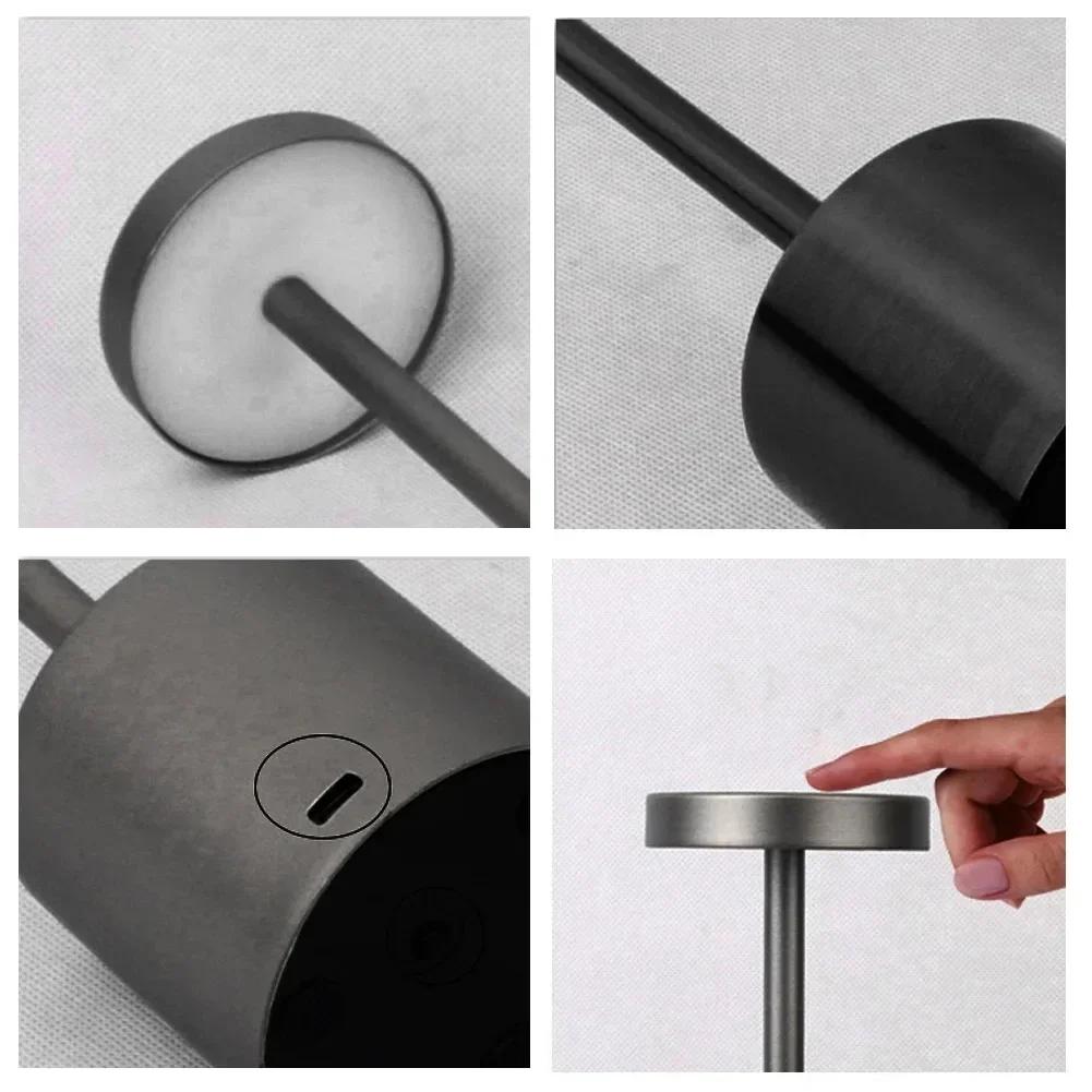 Сенсорная светодиодная настольная лампа, перезаряжаемая настольная лампа, 3 цвета, регулируемая прикроватная креативная окружающая световая панель, свет для декора комнаты