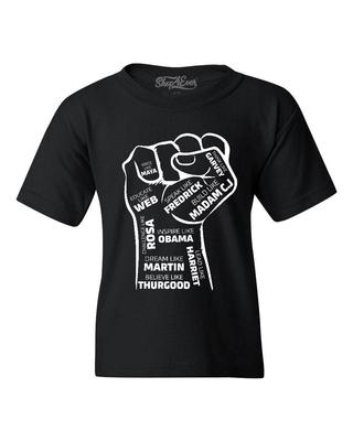Influential Inspiring Black Leaders Fist Youths TShirt Civil Rights Shirts