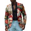 Unisex Winter Christmas Prints Suit Jackets Unisex Casual Fashion Button Jackets