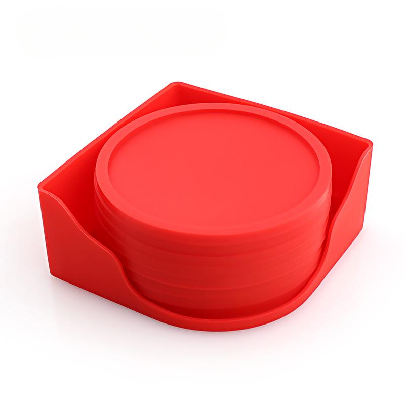 Круглые 10 см силиконовые подставки набор силиконовый ящик для хранения подставки под горячий кофе черные подставки