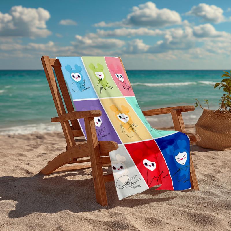 TWICE Fashion Beach Towel: Ideal for Summer Adventures Soft, absorbent and quick drying suitable for swimming and bathing