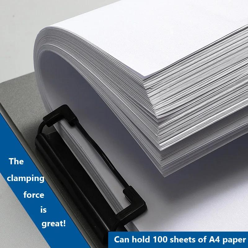 Утолщенная папка для файлов с двойным зажимом и блокнотом для письма, офисные многофункциональные органайзеры из полипропилена, буфер обмена, настольный органайзер