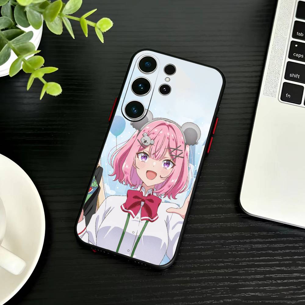 Чехол для телефона с аниме D-Watanare для Samsung S26, S25, S24, S23, S22, S21, S20, Ultra, Plus, FE Черный мягкий чехол