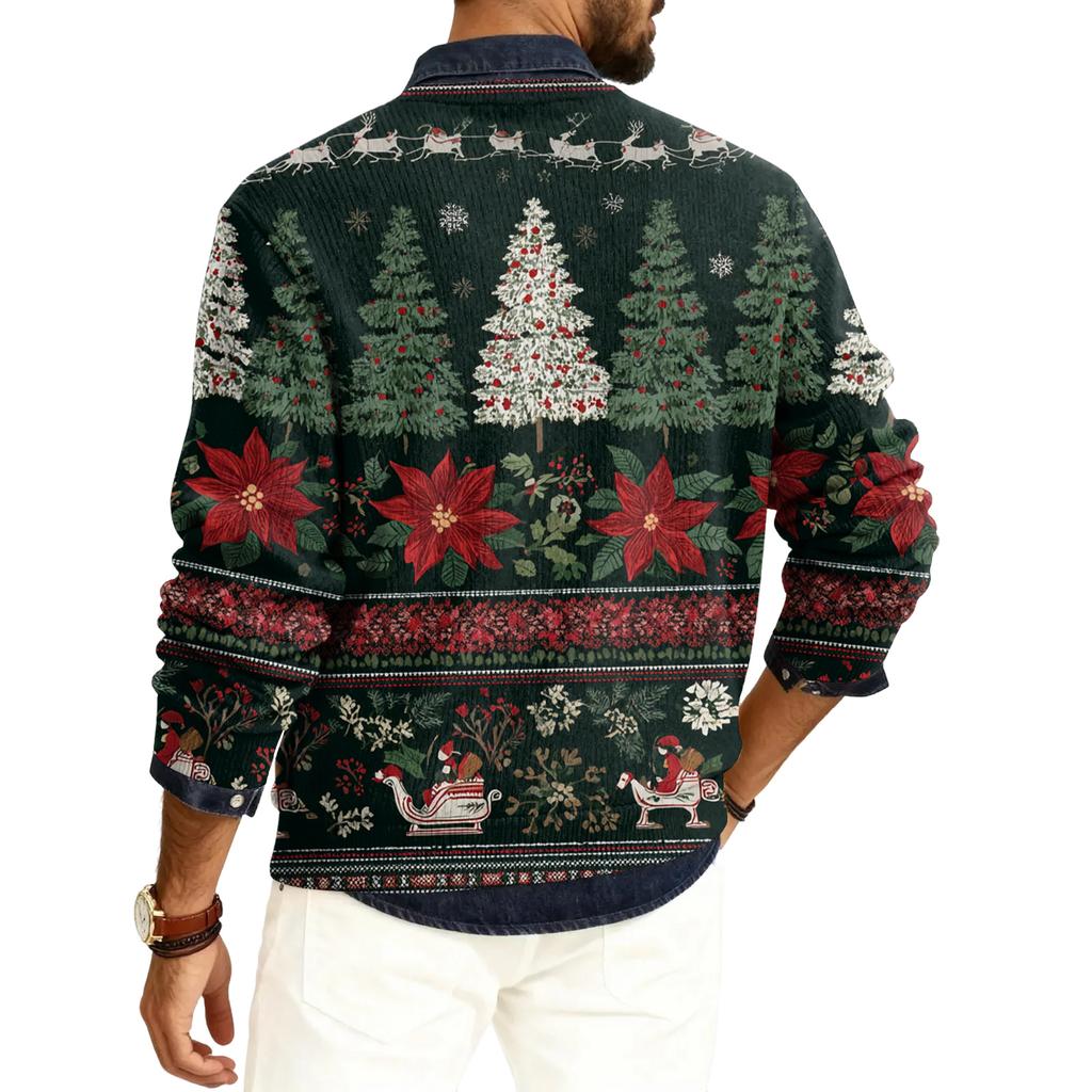 Мужской пуловер с круглым вырезом, длинными рукавами и рубчатой вязкой