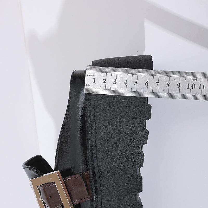 Маффины на толстой подошве, с закрытым носком, полушлепанцы, женская летняя обувь 2025, новые, удобные, с большим носком, повседневные, крутые шлепанцы