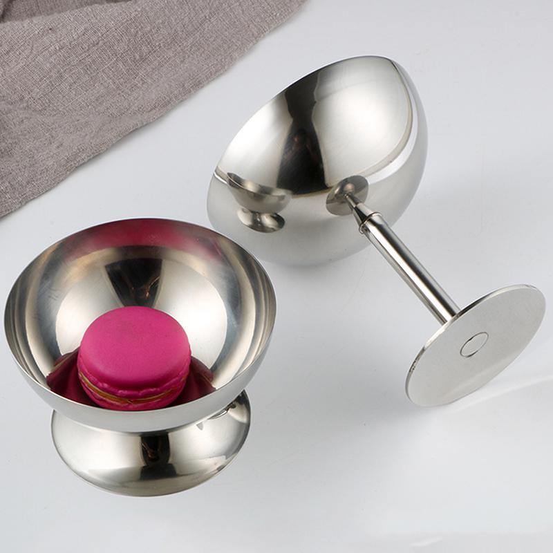 Бокал-кубок из нержавеющей стали Прочная миска для мороженого, десерта, салата Тарелка для фруктов Кухонные принадлежности для выпечки KTV Барные принадлежности Бокалы для вина и десертов