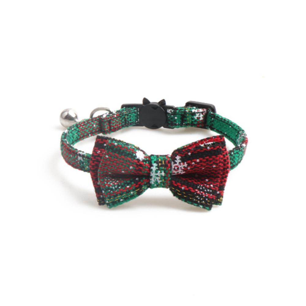 Рождественский ошейник для кошек с пряжкой-колокольчиком