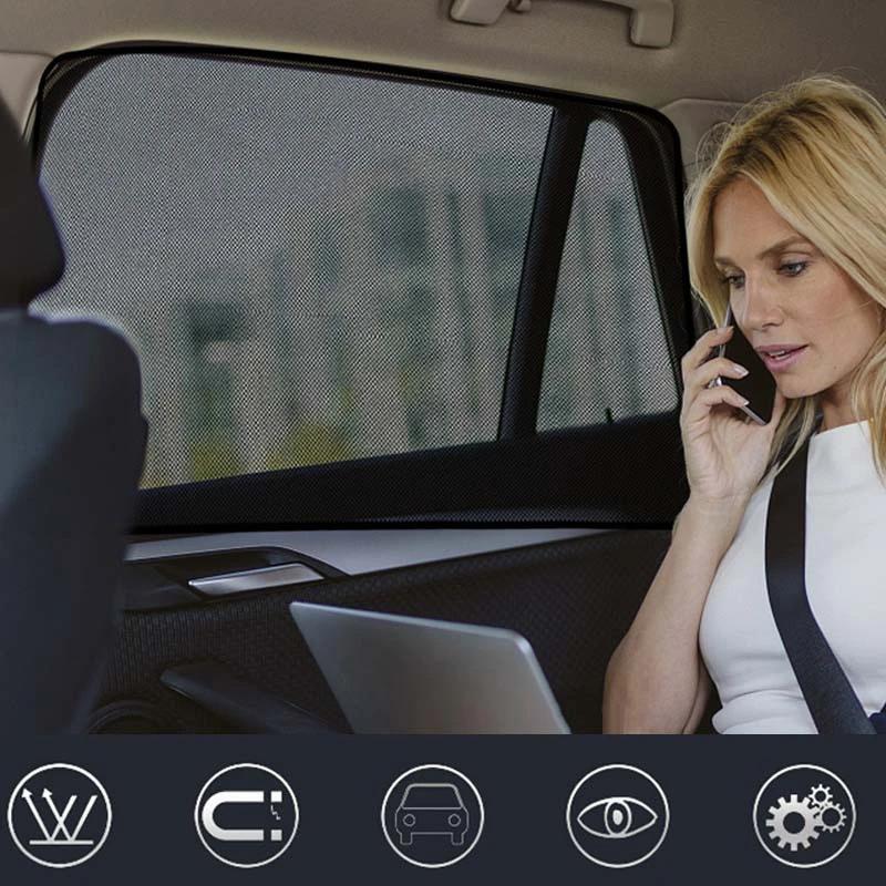 Магнитный автомобильный солнцезащитный козырек на боковое окно, сетчатая шторка для защиты от УФ-лучей, летняя защита, автомобильная оконная пленка