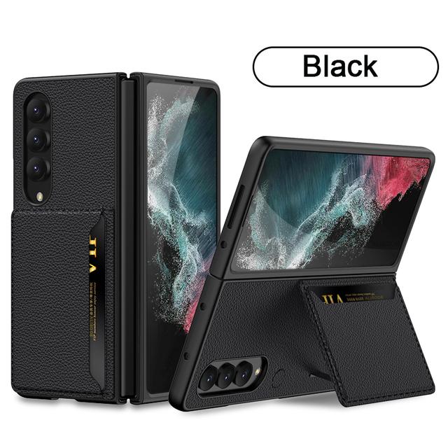 Чехол для Samsung Galaxy Z Fold 4 5g, ультратонкий кожаный чехол с гнездом для карт, пластиковый чехол, чехол для Samsung Z Fold 4 Fold4