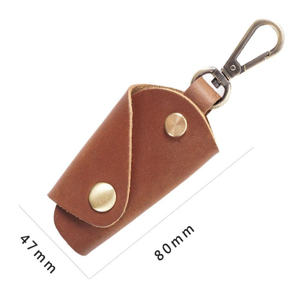 Cowhide Handmade Mini Key Case Mini Vintage Car Key Bag Fashion Cowhide Key Organizer  Men
