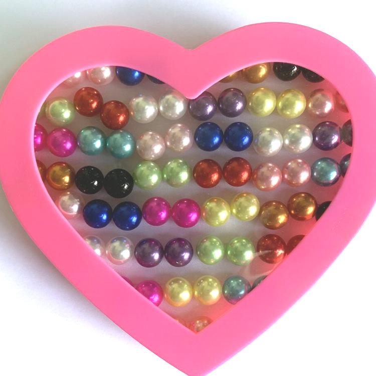 Корейский комплект серег с искусственным жемчугом – 36 пар в коробке в форме персикового сердца, бесплатная доставка