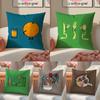 Chow Hhon Lam Art Pillow Case DoubleSided Plush Sofa Cushion Covers Organic Breathable Invisible Zipper