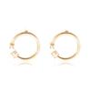 Pearl Round Classy Stud Earrings Alloy Material Trendy Jewelry