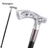 Silver Resin Eagle Walking Cane Fashion Decorative Steel Stick Gentleman Elegant Cosplay Cane Knob Crosier 93cm
