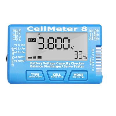 RC Cellmeter 8 Цифровой тестер емкости аккумулятора Контроллер Тестер напряжения для LiPo Life Li-Ion NiMH Nicd Измеритель ячеек