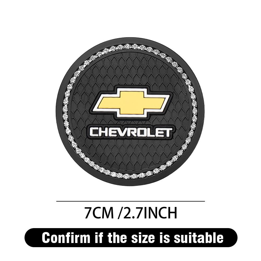 AABHI1 1/2Pcs Non-slip Mat Water Cup Slot Pad Car Coaster For Chevrolet Cruze Captiva Lacetti Aveo Malibu Trax Camaro Colorado Z71 Volt
