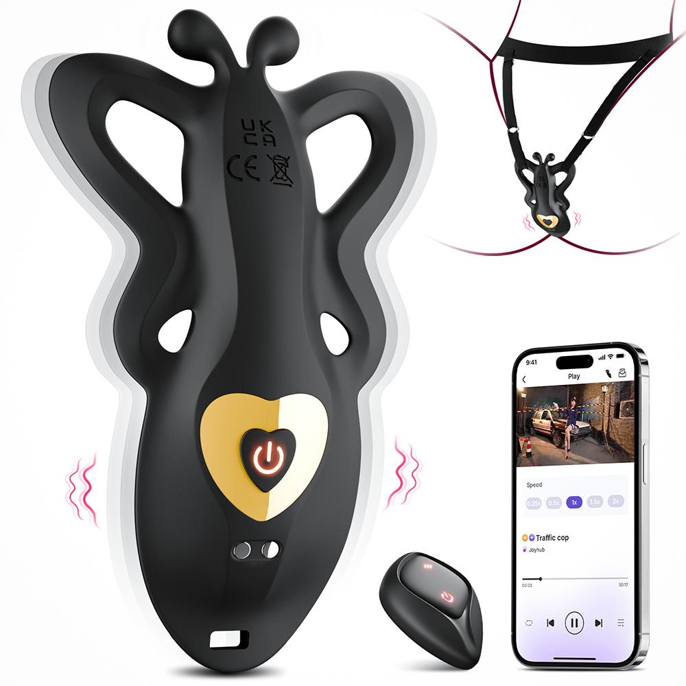 APP Пульт дистанционного управления Носимый Т-стринг Вибратор Клиторальный стимулятор 9 режимов вибрации Мини Бабочка Мастурбатор Секс-игрушки Пара