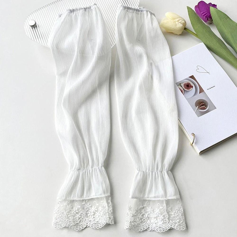 Защита от солнца Длинные нарукавники Дышащие Летние Нарукавники Защита от УФ-лучей Кружевные Рукава Велоспорт