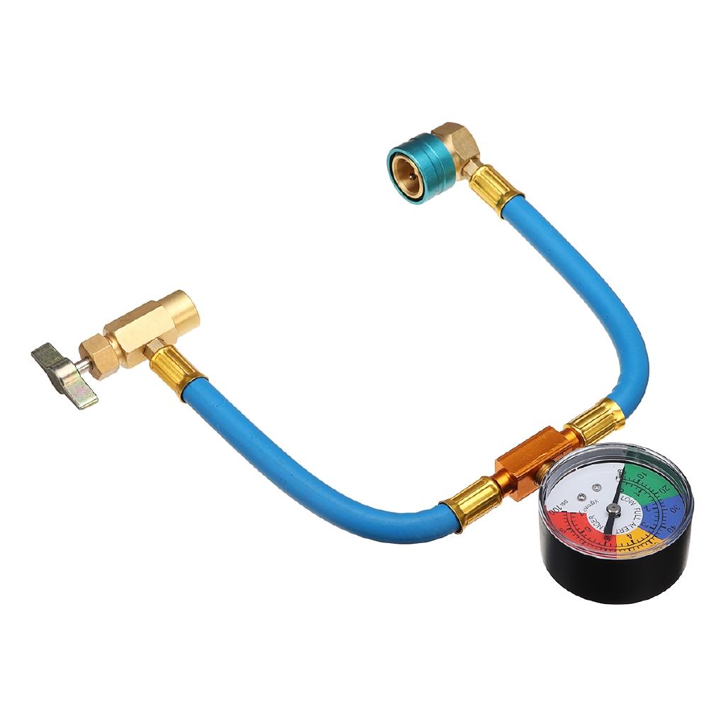 Синий заправочный шланг R-1234yf с манометрическим коллектором, комплект муфт для автомобильного кондиционера, заправочный шланг для давления хладагента A/C
