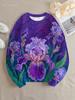 Fashion Flower Women round-neck sweatshirt 3D Print Y2k Streetwear Autumn Sweatshirts Oversized Pullovers Woman Clothing Tops