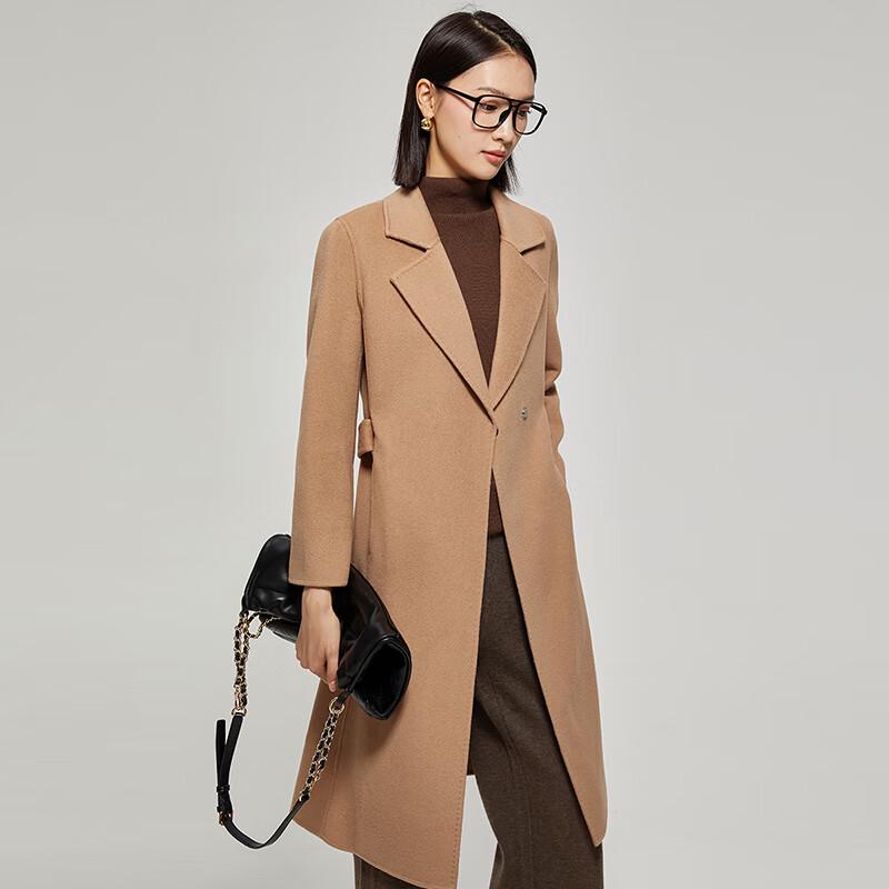 Women's Stylish Mid-Length Double-Sided Wool Blend Coat