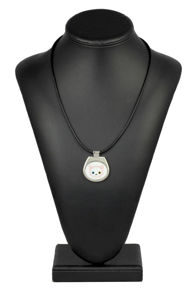 Turkish Angora - pendant necklace with graphic on a chain strap by Art-Dog brand