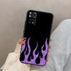 Purple Flames Fire Print For Xiaomi Redmi Note 13 9 10 11 12 14 15 Pro Plus Case Cover For Redmi 14C 10C 12C 13C 15C