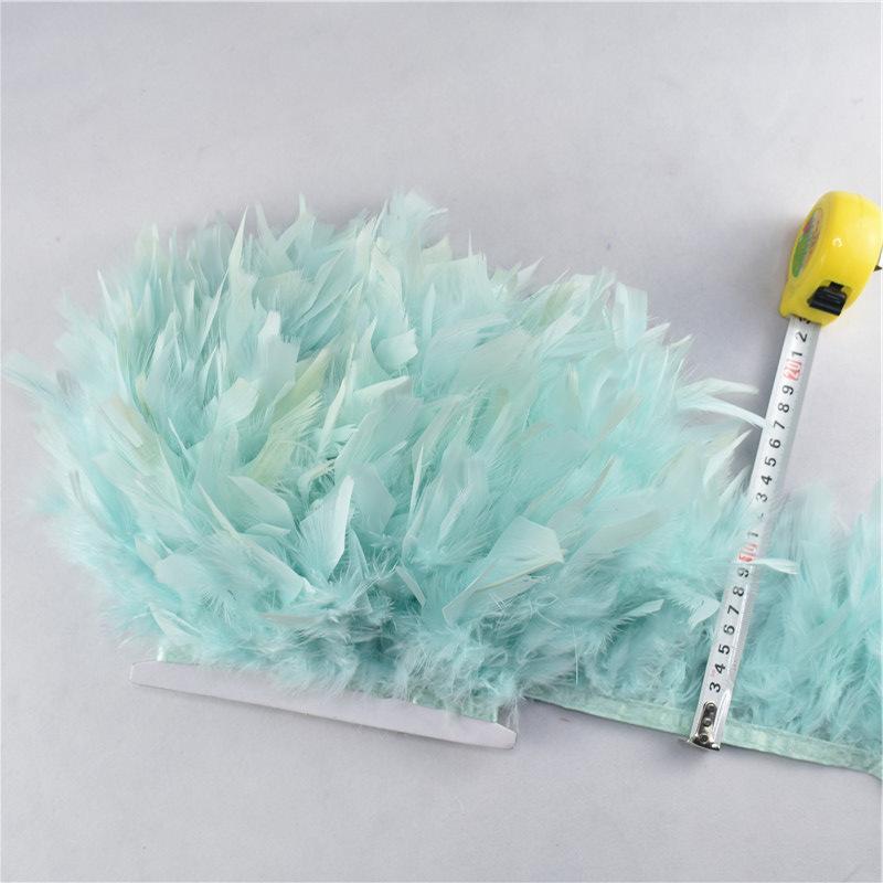10 метров/лот Отделка бахромой из перьев индейки 4-6 дюймов Перья марабу Отделка Юбка Платье Отделка Лента Перья для рукоделия