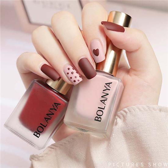 Nail Polish Spring And Summer Frosted Nail Polish Water-Based Free-Bake Quick-Drying Peelable Nail Glue