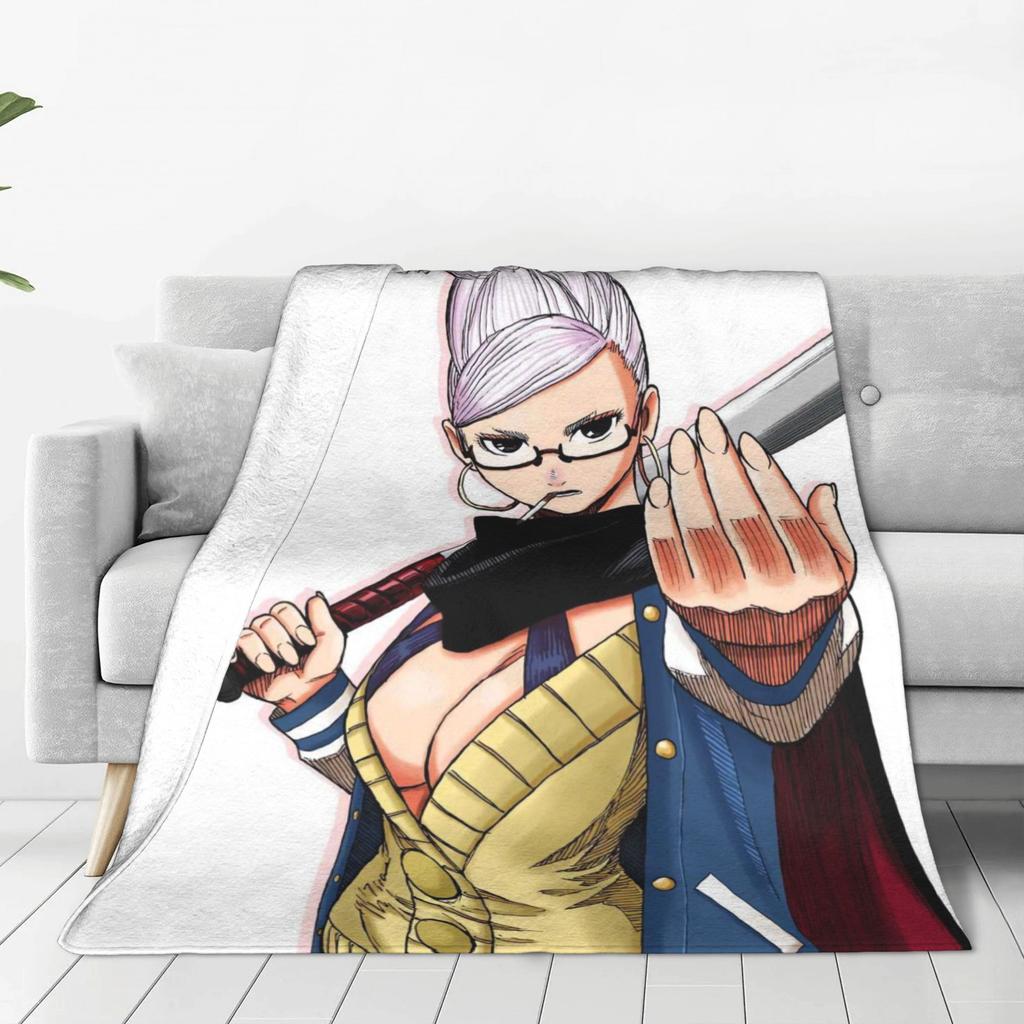 Seiko Ayase Dandadan Soft Warm Blanket  Child Plush Throw Blanket Pattern Couch Chair Flannel Bedspread Sofa Bed Cover