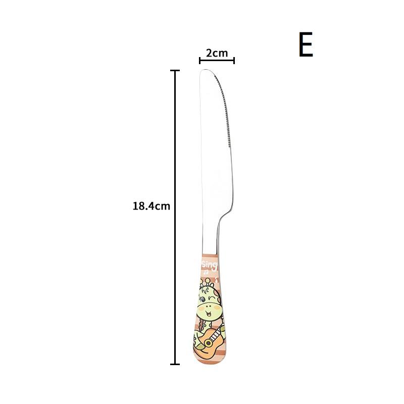 1/4 шт. Набор столовых приборов из нержавеющей стали, мультяшные животные, милая вилка, детская ложка, вилка, столовая посуда, детская посуда, подарок